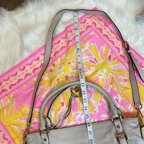 Michael Kors tote crossbody in bone gold bag satchel authentic - Picture 8 of 14